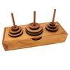 BSIRI Fun Puzzle Board Games Gifts of Hanoi Tower (9 Rings) with Wooden Designs for Brain Teasers Logic Games Kids and Adults to Challenges Mastermind Game and Think for Fun Learning Tower Puzzles