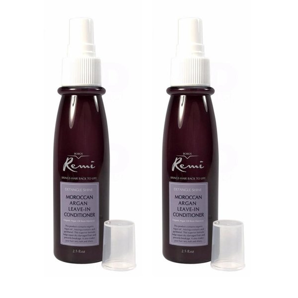 [Pack of 2] Bobos Remi Natural Argan Leave In Conditioner 2.5oz Made with Organic Argan Oil from Morocco Brings Hair Back To Life