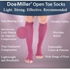 Doc Miller Open Toe Compression Socks Women and Men, 20-30 mmHg Toeless Compression Socks Women, Support Circulation Shin Splints and Calf Recovery, Varicose Veins, 1 Pair (Maroon, Small)