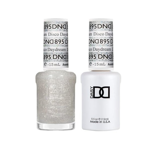 DND Gel Glitter Collection Polish Set - 1 each of Gel Polish and Nail Polish, 895 Disco Daydream, 0.5 Fl Oz