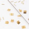 AUEAR, 50 Pack Miniature Hinges Hardware Jewelry Box Tiny Hardware with 200 Pieces Screws 180 Degree Rotation for Miniature Furniture Craft Closet Cabinet (Gold)