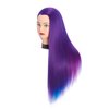 Headfix 26"-28" Long Hair Mannequin Head Synthetic Fiber Hair Hairdresser Practice Styling Training Head Cosmetology Manikin Doll Head With Clamp (6F1919WP0320)