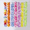 HongyiTime 56 Counts Hawaiian Leis, Luau Party Supplies of Elastic Flowers Necklaces, Headbands and Wristbands - Tropical Hawaiian Decorations, Beach Party Decorations, Birthday Party Favors