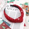 Lanmerry Sequin Knotted Headbands, Red Hair Hoop Sparkly Hair Bands for Women Girls, Glitter Wide Hair Bands, Fashion Hair Accessories, Valentine's Day Gifts