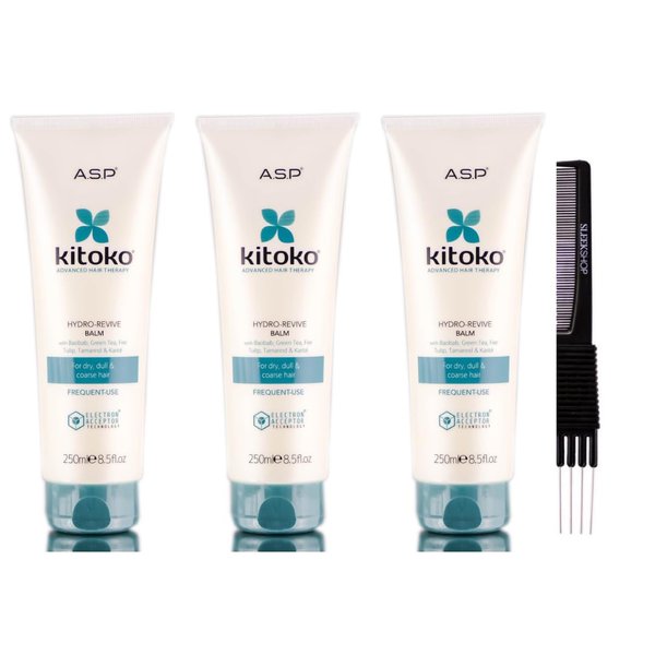 yper Asp Kitoko Hydro-Revive Balm (8.5 oz) with Teasing Comb Pack 3
