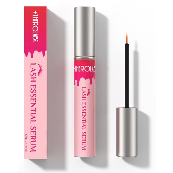 Lash Serum Based On Botanical Formula, Lash Essential Serum For Nourishing Lashes & Brows (5ML, 5-Month Supply) (pink)