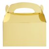 Juvale 24-Pack Treat Boxes - Candy Gable Boxes for Party Favors, Birthday, Wedding, Baby Shower (Gold, 6.2x3.5x3.6 In)