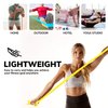 Resistance Bands for Working Out | 7Ft Long Resistance Bands | Exercise Bands with Carry Pouch and Door Anchor I Latex Free Workout Bands Including an Exclusive iPhone App and E-Book, Yellow, X Light
