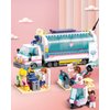 Friends Truck Building Sets for Girls 6-12, Hospital Mobile Nursing Car Toys Building Kit with 5 Minifigures, Compatible with Lego Friends, Educational Ambulance Toy Gift for Boys Girls, 477 PCS