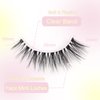 Veleasha Lashes Wispy False Eyelashes 100% Handmade Eyelashes Natural Look Fake Lashes Lightweight Lashes with Soft Clear Band 5 Pairs Pack (G2)
