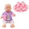 SOTOGO 34 Pieces Baby Doll Care Set Doll Feeding and Changing Accessories Set Baby Doll Accessories in Bag, Without Doll
