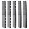 5PCS Black Hair Combs Premium Carbon Fiber Barber Comb, Medium & Fine Teeth Styling Comb, Heat Resistant Hair Cutting Comb Clipper Combs for Hairdressing Grooming Detangling Sectioning Teasing, 7 In