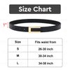 YooAi Womens Leather Belt Skinny Waist Belt for Dresses Jeans Pants with Gold Buckle Black+Khaki 95