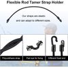 Sumind 4 Pieces Rod Strap Holder Deck Mount Connector Mount Rod Strap Rod Hold Down Strap for Boat Kayak Boat Fishing (12 Inch)