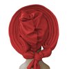 African Women's Turban Hat Stylish Gele Gemstone Headpiece, Perfect for Wedding Parties. Auto Gele HeadtiesNigerian Toe Cap (Polyester, red)