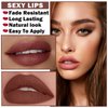 QIUFSSE Matte Nude Lipstick, Nude Paper Tube Lipsticks Lip Stick Long Lasting Velvety Matte Lipstick,Non Stick Cup Nude Lip Gloss Lipstick for Women Girls Daily Lip Makeup (#03 Pink)