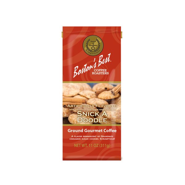 Boston’s Best Coffee - Snick A Doodle Flavored Coffee, Delicious Gourmet Coffee, Premium Ground Coffee, 11 oz. / 311 g Coffee Bag