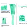 Emoly Detangling Brush for Natural Hair-Detangler for America 3a to 4c Kinky Wavy, Curly, Coily Hair, Detangle Easily with Wet/Dry (Green)