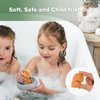 Haakaa Alien Explorers Baby Bath Toys, Food Grade Silicone Toddler Squirt Water Toys for Bathtubs/Swimming Pools/Beaches, Detachable Mold Free Floating Tub Toys for Kids Ages 1-3 (Bumble+Dux)