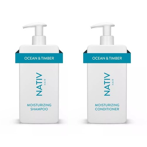 New Limited Edition Collection Shampoo and Conditioner Set By Nativee - 16.5 FL OZ each, (2) bottels (1) Shampoo and (1) Conditioner (Ocean & Timber)