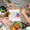 Halloween Party Favors, Halloween Coloring Books with Crayons School Exchanging Gifts Tattoo DIY Sticker Stampers Paper Crafts Slap Bracelets Sticky Hands Halloween Class Treat Prizes 96 PCS