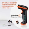 Tera 1D 2D QR Barcode Scanner Wireless and Wired with Battery Level Indicator Digital Printed Bar Codes Reader with Stand Portable Handheld Barcode Scanner Compact Plug and Play Model D5100-Z
