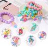 Hifot 6 Pieces Mermaid Beaded Bracelets for Girls, Silicone Mermaid Pendant Bracelet Kids Jewelry Bracelets Set Princess Dress up Party Favor Gift (random colors)