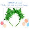 Meekest Green Headbands Christmas Tree Headband Glitter Ribbons Star Headwear Hair Hoops Accessories for Xmas Costume Holiday Decoration Party Supplies Gifts