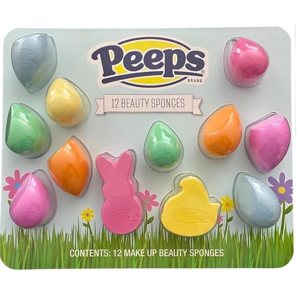 Peeps Beauty Blender Makeup Sponges-12 Pack for Easter Basket. Great gift for Teens or Wife., Pink