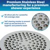 CIRCLESPLASH Shower Head - High Pressure Rain Booster - Anti Clog Self Cleaning Overhead Showerhead - Tool-less 1 min Install - Universal Replacement Chrome Finish - Rainfall 6 inch