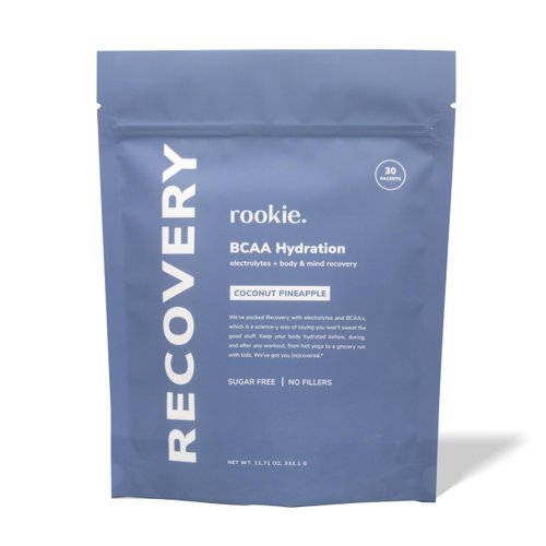 Rookie Wellness Recovery BCAA - Electrolyte and BCAA Powder with 5 g of Branched Chain Amino Acids for Muscle Recovery, Electrolytes for Hydration, & Only 10 Calories (30 Servings, Coconut Pineapple)