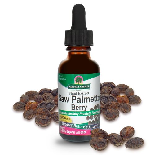 Nature's Answer Saw Palmetto Berry Extract Herbal Supplement with Organic Alcohol, 1-Fluid Ounce | Supports Prostate Health | Minimize Hair Loss | Maintains Healthy Bladder