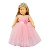 HWD Girls Doll Clothes and Accessories, Princess Costume, Wedding Dress, Party Gown Dress for 18 inch Dolls (Pink)