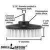 Softer Bristle Scrub Brush 5" Round with Power Drill Attachment by Drillbrush