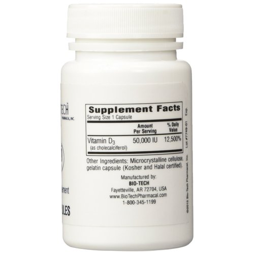 BioTech Pharmacal - D3-50 (50,000 IU) - 100 Caps (FFP)
