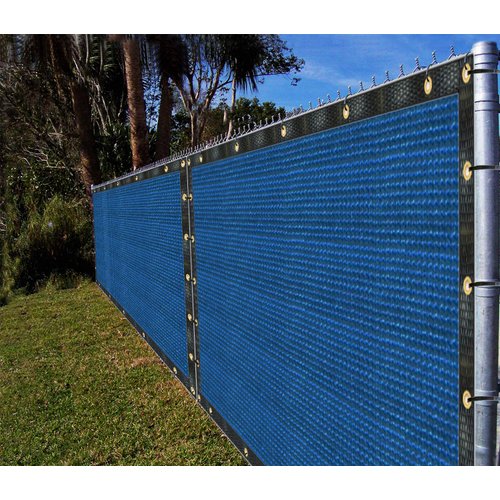 Ifenceview 4'x5' to 4'x50' Blue Shade Cloth/Fence Privacy Screen Fabric Mesh Net for Construction Site, Yard, Driveway, Garden, Railing, Canopy, Awning 160 GSM UV Protection (4'x5')