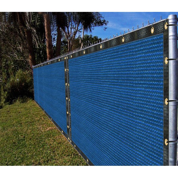 Ifenceview 4'x5' to 4'x50' Blue Shade Cloth/Fence Privacy Screen Fabric Mesh Net for Construction Site, Yard, Driveway, Garden, Railing, Canopy, Awning 160 GSM UV Protection (4'x5')