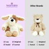 Warmies Junior Microwavable & Weighted Stuffed Animals, Puppy - Heated Stuffed Animal Plushie for Warmth & Comfort - Cute Soft Plush Toys for Adults & Children (Boys, Girls, Babies & Toddlers)