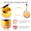 4 PCS Bee Honey Lip Balm Honey Pot, Strawberry & Bee Honey Lip Mask, Reduces Lip Lines, Hydrate & Moisturizing Lip Skin Care, Prevention Dry Cracked Lips, Bee Honey Lip Balm for Lip Repair Treatment