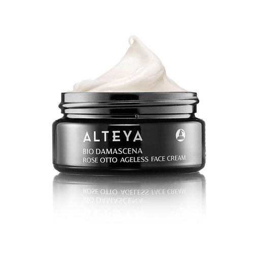 Alteya Organics Face Cream Certified Organic Skin Care 1.7 Fl Oz/50 mL Bio Damascena Award-Winning Ageless Rose Otto Face Moisturizer With Organic Bulgarian Rose Oil