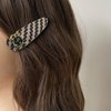 Small Hair Claw Clips Set for Thin Hair, Black Rhinestone Heart Claw Clip, Bling Hair Accessories for Women 3PCS