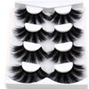 HBZGTLAD NEW 4 Pairs 3D Mink Hair False Eyelashes Criss-cross Wispy Cross Fluffy length 25mm Lashes Extension Handmade Eye Makeup Tools (MDR-5)