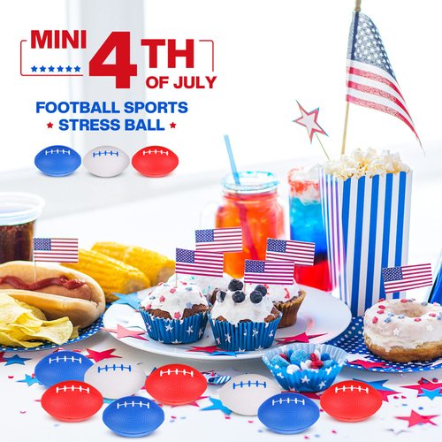 Zhanmai 12 Pack Mini Foam Football Sports Stress Ball Bulk for Kids 3.5 x 2.3 Inches Party Favor Supplies Decorations Small Soft Football Stress Relief Toy for School Carnival Reward