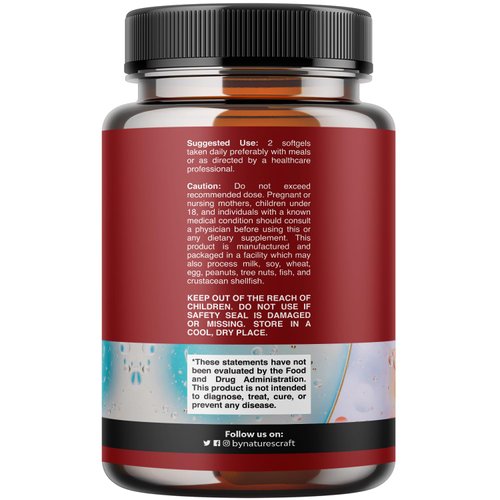 Omega 3 Fish Oil Supplement - EPA DHA Fish Oil Omega 3 Supplement with Immune Booster Brain Vitamins - Burpless Fish Oil 2000 mg per Serving for Mood Boost Liver Support and PMS Relief Support