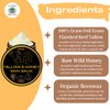 Untamed Organics Handmade Tallow & Honey Skin Balm | 100% Grass-Fed Grass-Finished Tallow + Raw Wild Honey | All Purpose Whole Body & Face Moisturizer For Sensitive Skin, 2 fl. oz. (Unscented)