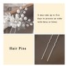 Heread Flower Bride Wedding Hair Pins Silver Pearl Bridal Hair Pieces Leaf Hair Accessories for Women and Girls (Pack of 2)