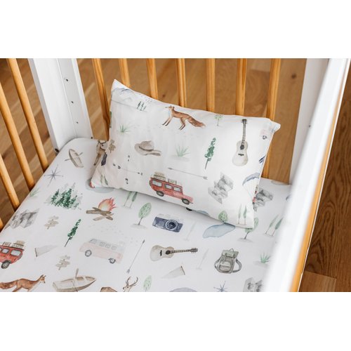 Pobibaby - 2 Pack Premium Toddler Pillowcase - Ultra Soft Jersey Knit - Crib Pillow, Kids Pillow, Travel Pillow Case Cover (Explore)