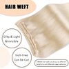 VINBAO Sew in Weft Human Hair Extensions Blonde Human Hair Weave Color 60 Platinum Blonde Weft Hair Extensions Human Hair Sew in Human Hair 16Inch 80g Double Wefted (weft#60,16'')