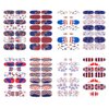 WOKOTO 16 Pcs Independence Day Nail Strips Polish Stickers Fourth of July Self Adhesive Nail Stickers Wraps for Nails Set with 1 Pc Nail File 14 Tips Per Sheet Manicure Strips