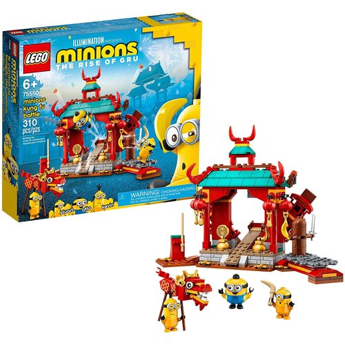 LEGO Minions: The Rise of Gru: Minions Kung Fu Battle (75550) Toy Temple Building Set for Kids, a Great Present for Kids Who Love Minions, Kevin and Stuart Minion Toy Figures (310 Pieces)
